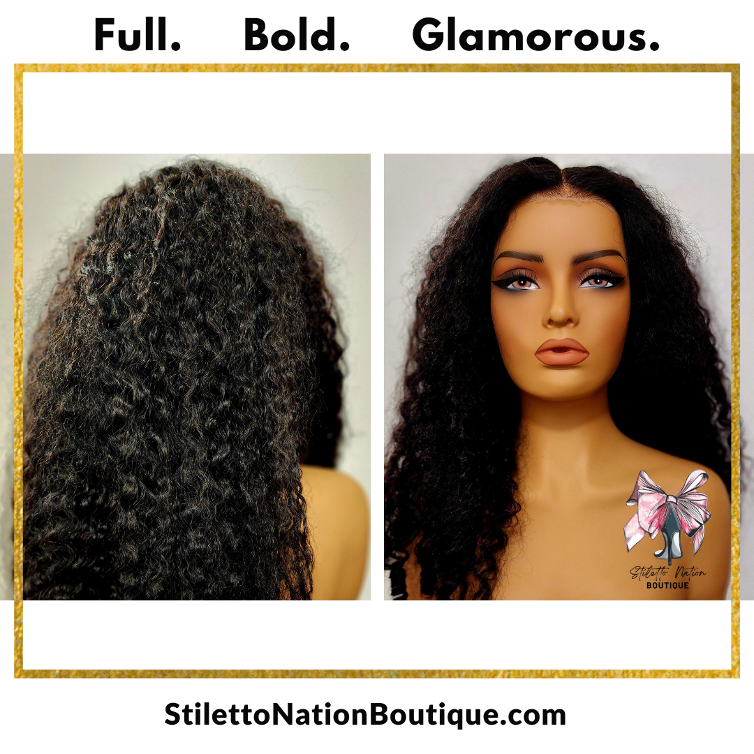 Burmese Curly Glueless Wig - 250% Density